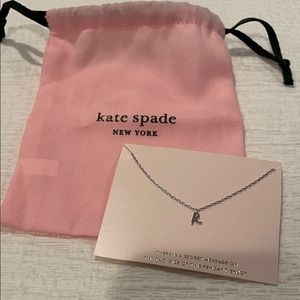 Kate Spade silver R necklace- NWOT